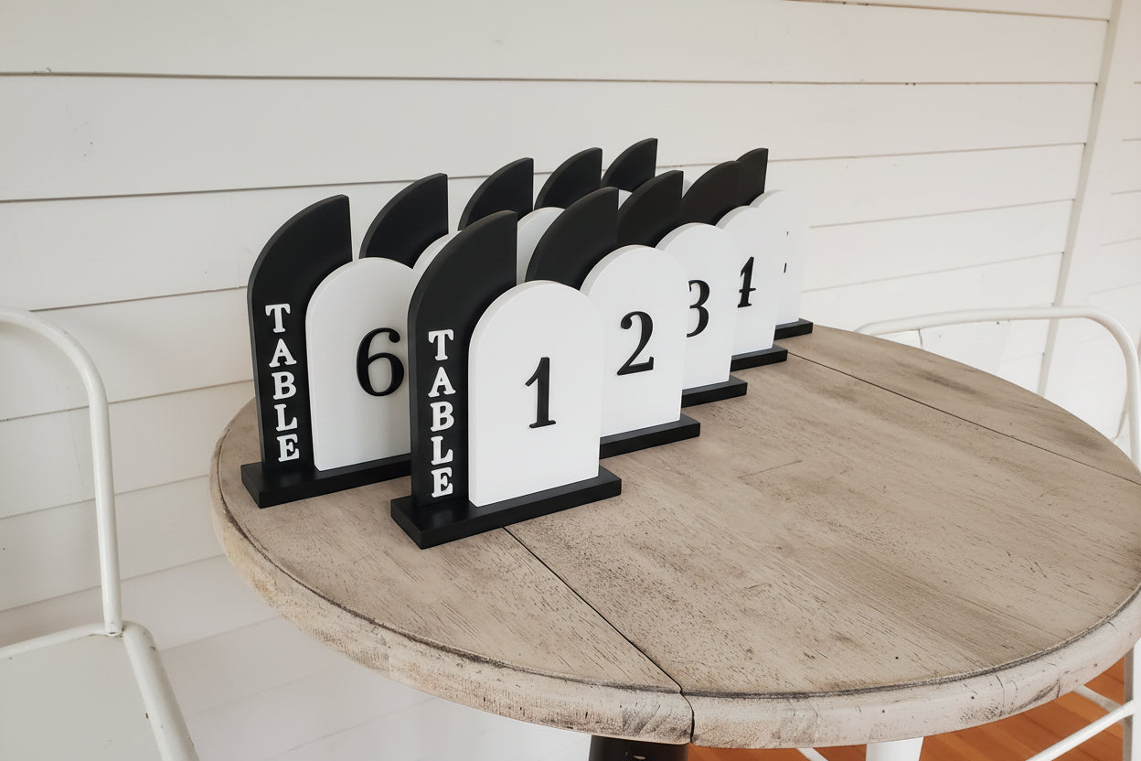 Table Numbers – Modern Arch Design Style #2