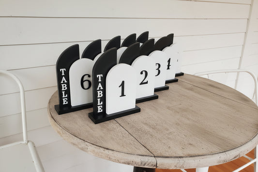 Table Numbers – Modern Arch Design Style #2