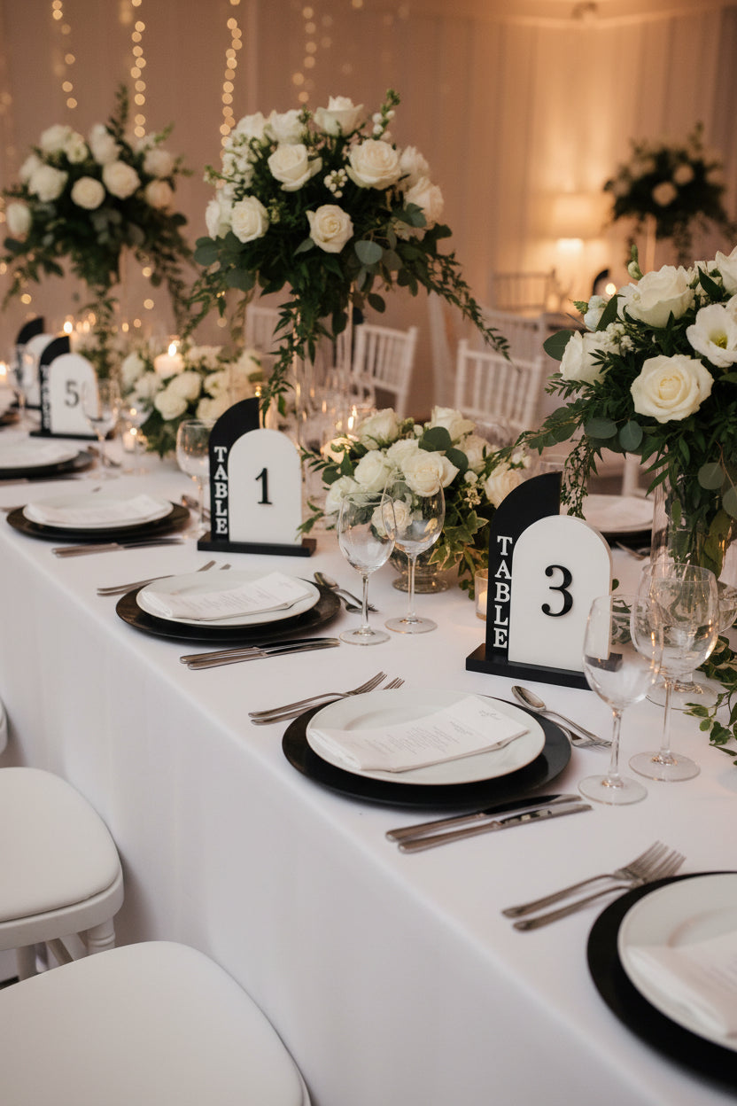 Table Numbers – Modern Arch Design Style #2