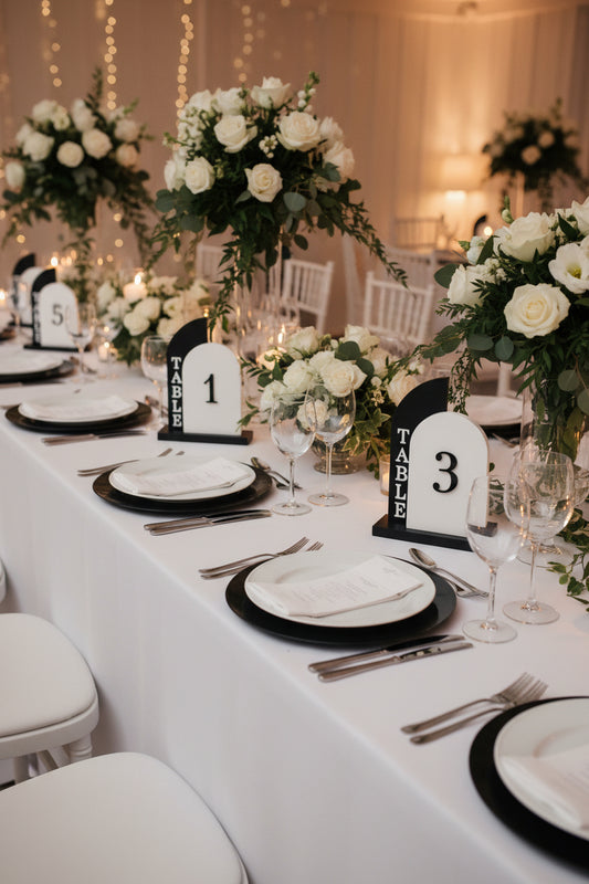 Table Numbers – Modern Arch Design Style #2