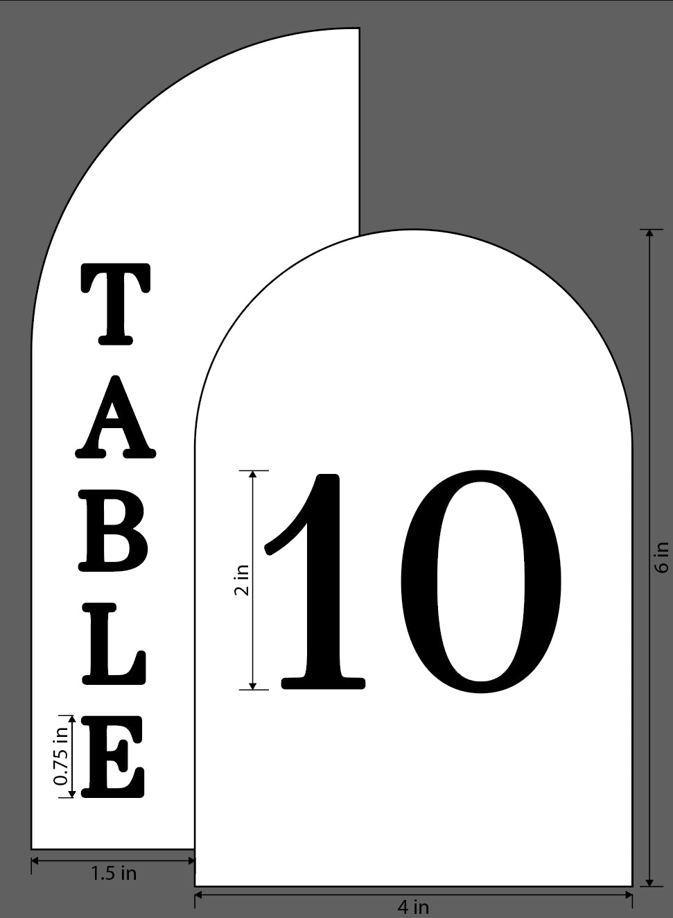 Table Numbers – Modern Arch Design Style #2